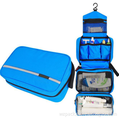 Hot Selling OEM Travel Toiletry Bag Polyester Organizer Cosmetic Case Makeup Beauty Bag Hanging